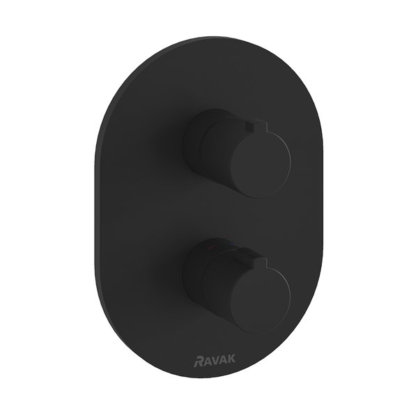 Термостат для душа Ravak Chrome встраиваемый черный X070432