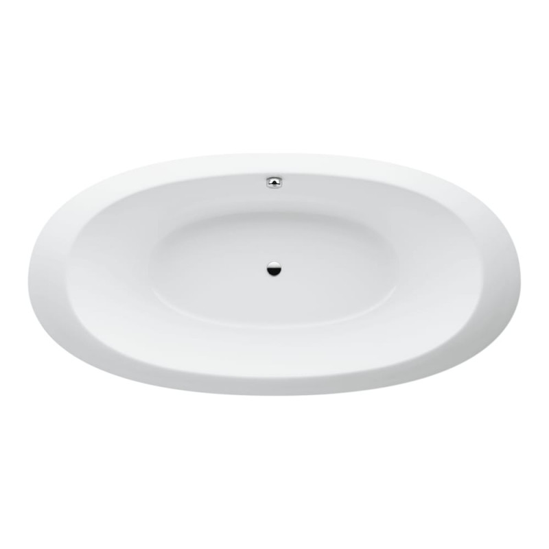 Ванна акрилова Laufen IL Bagno Alessi One 203х102 см з гідро- та аеромасажем та LED-підсвічуванням та дезінфекцією білий H2439700006951