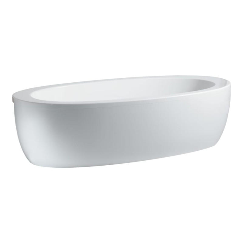 Ванна акриловая Laufen IL Bagno Alessi One 203х102 см полувстраиваемая с гидро- и аэромассажем с LED-подсветкой белый H2449700006751