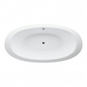 Ванна акрилова Laufen IL Bagno Alessi One 203х102 см вбудована з гідро- та аеромасажем і LED-підсвічуванням білий H2439700006751