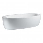 Ванна акрилова Laufen IL Bagno Alessi One 203х102 см з гідро- та аеромасажем з LED-підсвічуванням та дезінфекцією білий H2449700006951