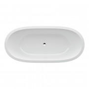 Ванна Laufen IL Bagno Alessi One 178х82 см з аеромасажем та LED-підсвічуванням штучний камінь Sentec solid surface білий H2459710006251