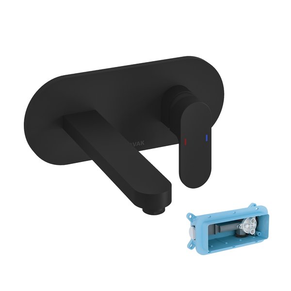 Смеситель для раковины Ravak Chrome настенный однорычажный черный X070430