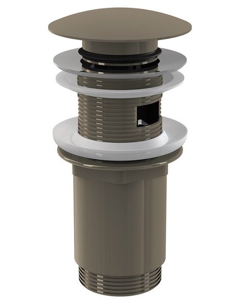 Донный клапан для раковины Ravak Click-Clack металл графит матовый X01837