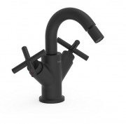 Смеситель для биде Tres Mont Blanc двухвентильный матовый черный 28312001NM