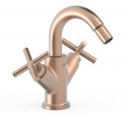 Смеситель для биде Tres Mont Blanc двухвентильный матовое розовое золото 28312001OPM