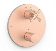Термостат для душа Tres Mont Blanc встраиваемый одновентильный матовое розовое золото 28325001OPM