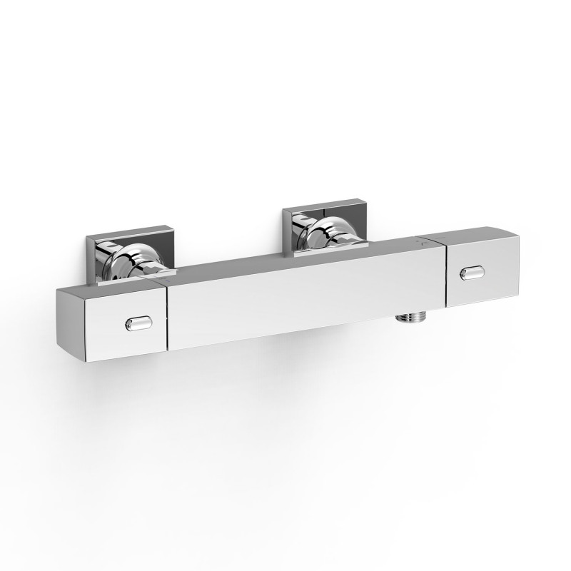 Термостат для душа Tres Over-wall настенный двухвентильный хром 19016406