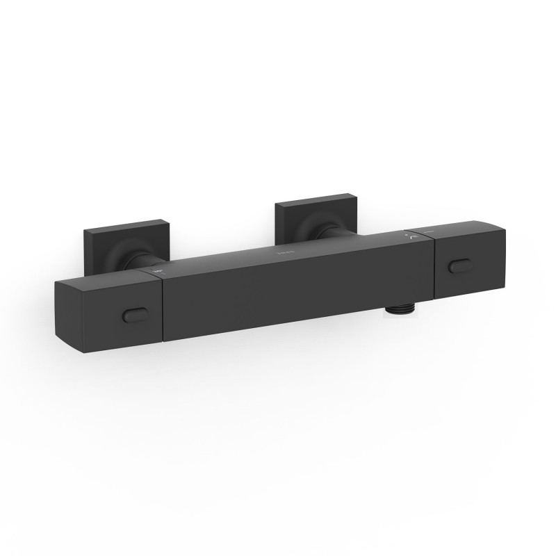 Термостат для душа Tres Over-wall настенный двухвентильный матовый черный 19016406NM