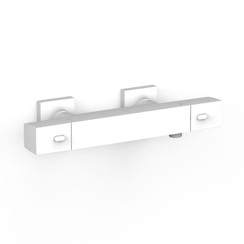 Термостат для душа Tres Over-wall настенный двухвентильный матовый белый 19016406BM