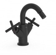 Смеситель для биде Tres Mont Blanc двухвентильный матовый черный 28312001NM