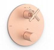 Термостат для душа Tres Mont Blanc встраиваемый одновентильный матовое розовое золото 28325001OPM