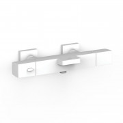 Термостат для ванної Tres Over-wall настінний двовентильний матовий білий 19017406BM