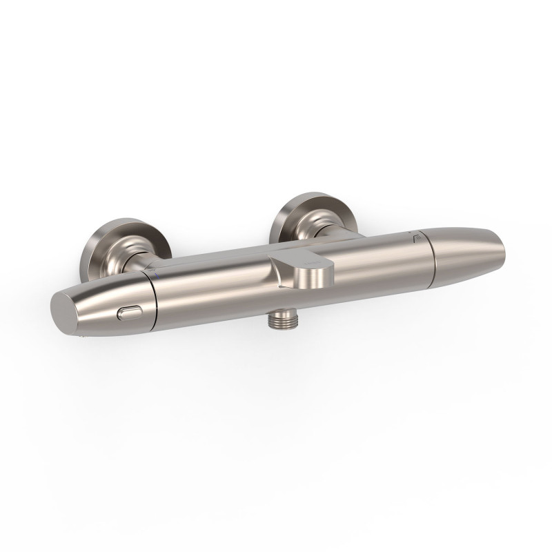 Термостат для ванной Tres Over-wall настенный двухвентильный сталь 19017403AC