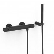 Термостат для душу Tres Over-wall настінний з душовим набором матовий чорний 19016429NM