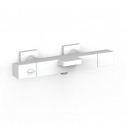 Термостат для ванної Tres Over-wall настінний двовентильний матовий білий 19017406BM