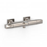 Термостат для ванной Tres Over-wall настенный двухвентильный сталь 19017405AC