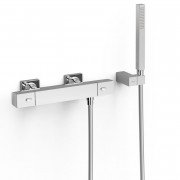 Термостат для душа Tres Over-wall настенный с душевым набором хром 19016469