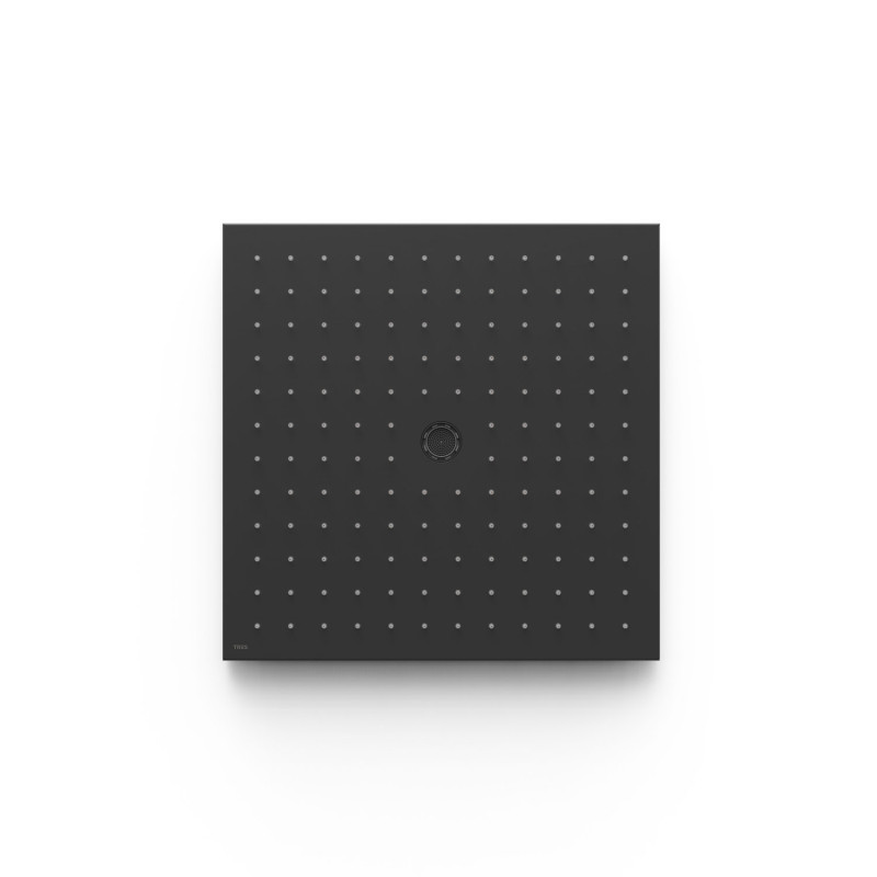 Лійка для верхнього душу стельова Tres 405х405 мм нержавіюча сталь матовий чорний 13495102NM