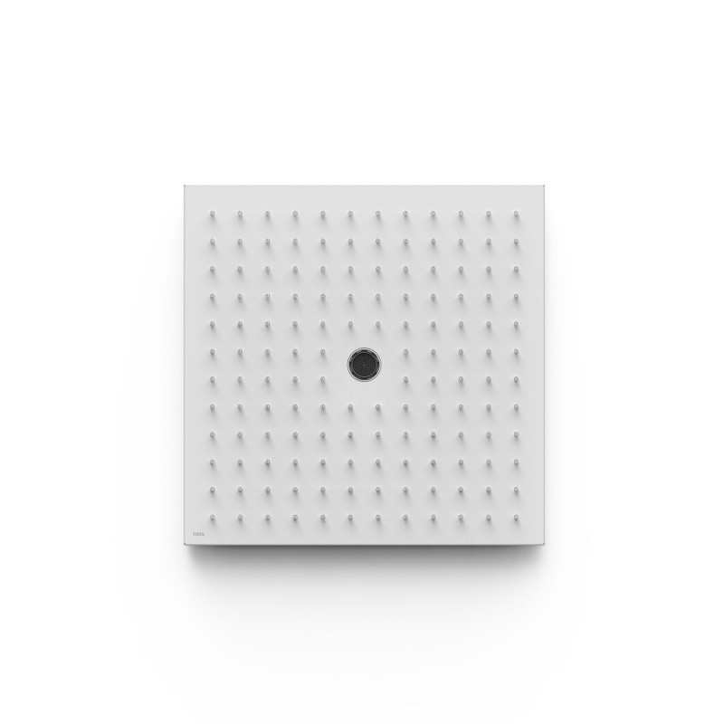 Лійка для верхнього душу стельова Tres 405х405 мм нержавіюча сталь матовий білий 13495102BM