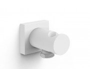 Шлангове під'єднання Tres з тримачем ручного душу матовий білий 21118201BM