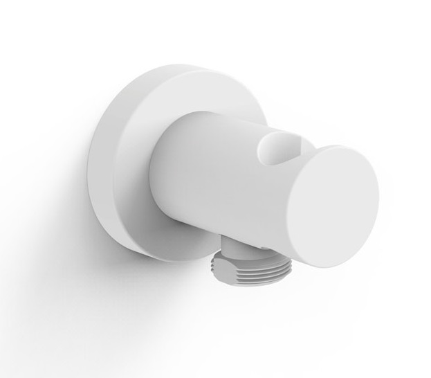 Шланговое подсоединение Tres с держателем ручного душа матовый белый 26118201BM