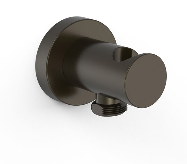 Шланговое подсоединение Tres с держателем ручного душа черная бронза 26118201KMB