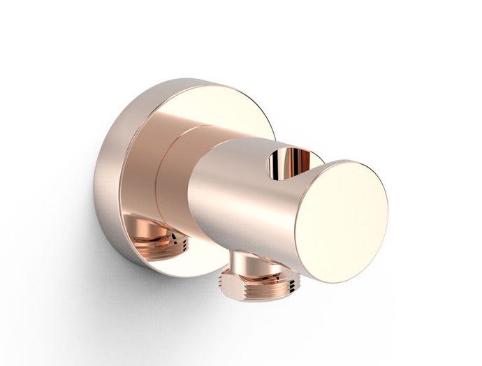 Шланговое подключение Tres с держателем ручного душа розовое золото 26118201OP