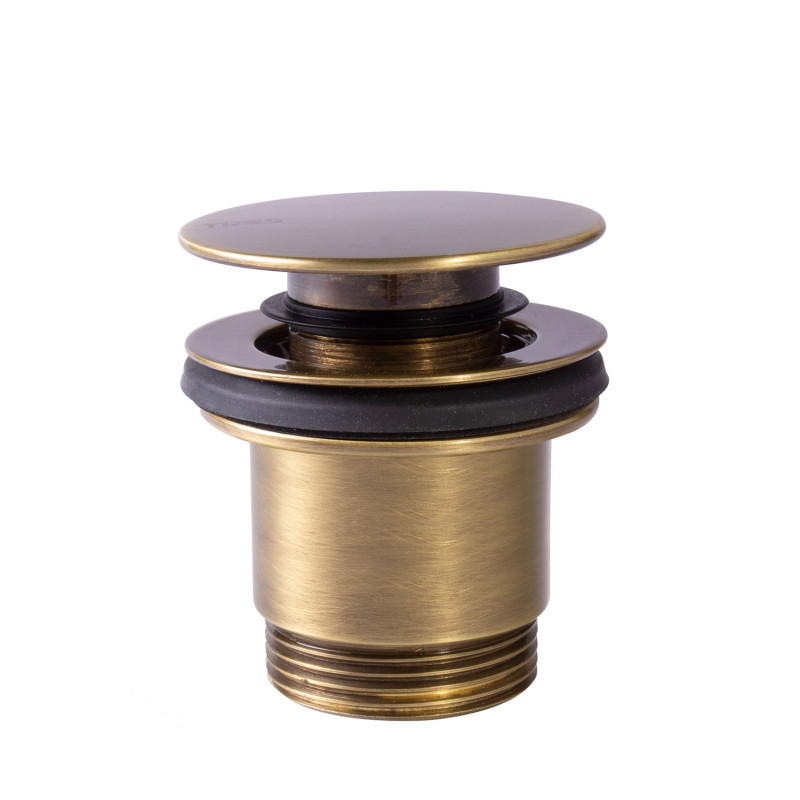 Донний клапан для раковини Tres Click-Clack Simple-Rapid зістарена латунь 24284010LV