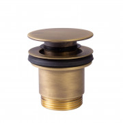 Донный клапан для раковины Tres Click-Clack Simple-Rapid матовая состаренная латунь 24284010LM