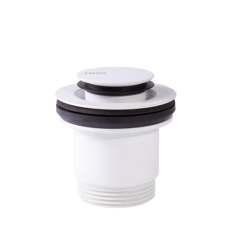 Донный клапан для раковины Tres Click-Clack Simple-Rapid матовый белый 24284020BM