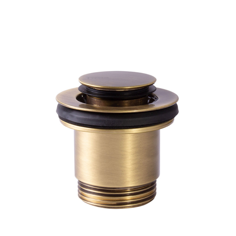 Донный клапан для раковины Tres Click-Clack Simple-Rapid состаренная латунь 24284020LV