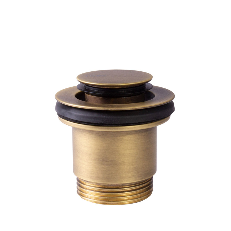 Донный клапан для раковины Tres Click-Clack Simple-Rapid матовая состаренная латунь 24284020LM