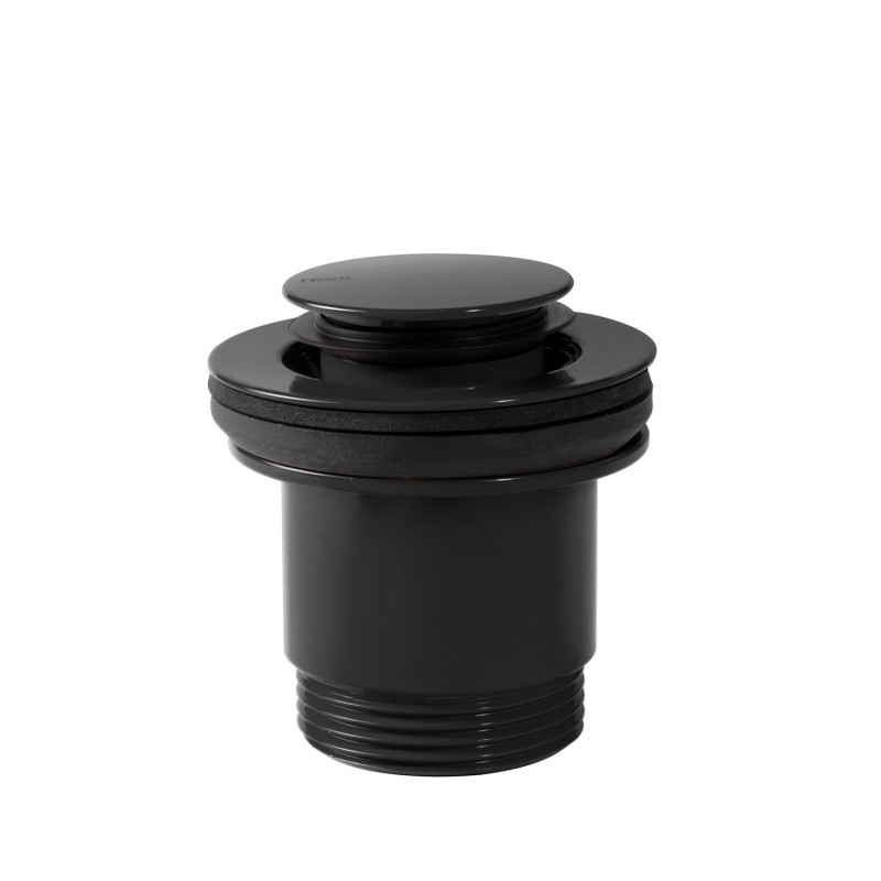 Донный клапан для раковины Tres Click-Clack Simple-Rapid черный хром 24284020NE