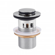 Донный клапан для раковины с переливом Tres Click-Clack хром 134215025