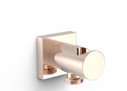 Шлангове під'єднання Tres з тримачем ручного душу рожеве золото 21118201OP