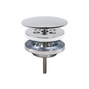 Донный клапан для раковины без перелива Tres всегда открытый хром 134215028