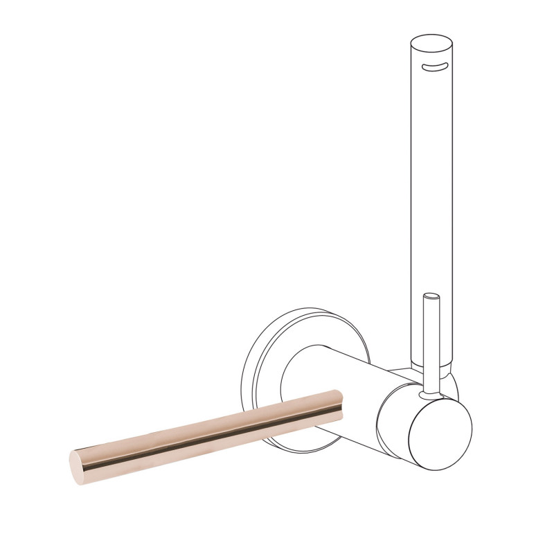 Держатель для полотенец Tres Study Exclusive 180 мм розовое золото 03412401OP