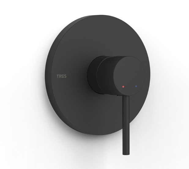 Смеситель для душа Tres Study Exclusive встраиваемый 1 потребитель однорычажный матовый черный 26227810NM