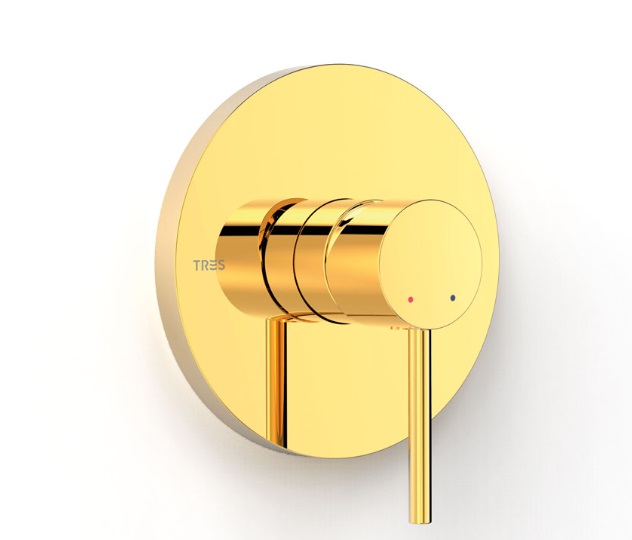 Змішувач для душу Tres Study Exclusive 1 споживач одноважільний золото 26227810OR