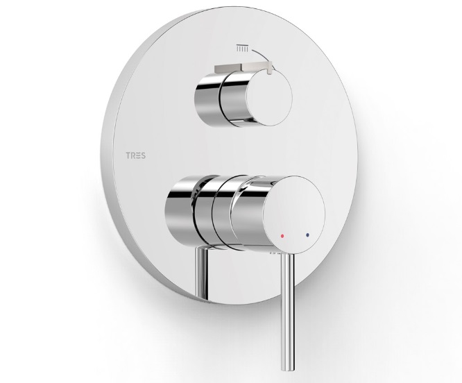 Змішувач для душу Tres Study Exclusive 2 споживача одноважільний хром 26228110