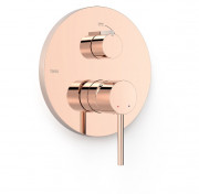 Смеситель для душа Tres Study Exclusive встраиваемый 2 потребителя однорычажный розовое золото 26228110OP
