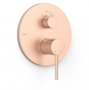 Смеситель для душа Tres Study Exclusive встраиваемый 2 потребителя однорычажный матовое розовое золото 26228110OPM