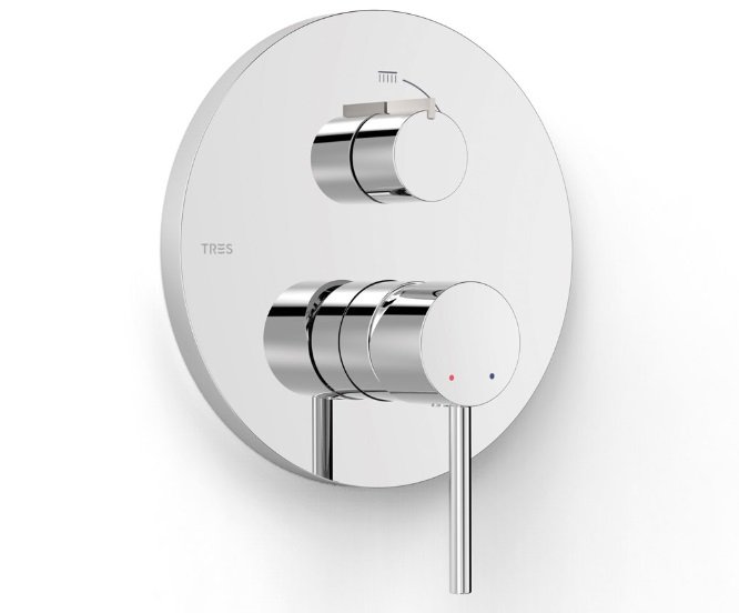Смеситель для душа Tres Study Exclusive встраиваемый 2 потребителя однорычажный хром 26228110