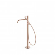 Смеситель для ванной Tres Study Exclusive напольный с душевым набором розовое золото 26247005OP