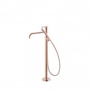 Смеситель для ванной Tres Study Exclusive напольный с душевым набором розовое золото 26247005OP