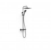 Душевая стойка Tres Over-wall с термостатом матовый черный 19038702NM