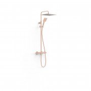 Душевая стойка Tres Over-wall с термостатом матовое розовое золото 19038702OPM