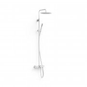 Душевая стойка для ванны Tres Over-wall с термостатом матовый белый 19031202BM