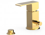 Змішувач для біде Tres Cuadro одноважільний з невеликою душовою лійкою золото 00613001OR